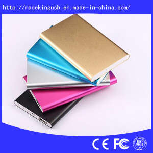 Slim Aluminium Alloy Portable 4000mAh Power Bank with Dual Output